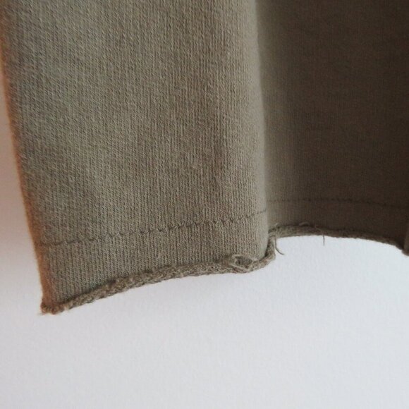 ACACIA Dublin Pant in Moss Green Cotton Raw Hem Casual Travel Vacation - Size S - Picture 11 of 16